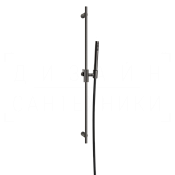 Gessi Anello Душевой гарнитур: руч. душ, штанга, держ., шланг 150 см, цвет: black metal brushed PVD 63484#707