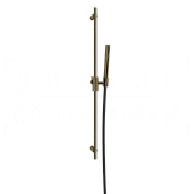 Gessi Anello Душевой гарнитур: ручной душ, штанга, держатель, шланг 150 см, цвет: antique brass 63484#713