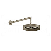 Gessi Inverso Rigato Верхний душ d21,8 см, настенный кронш., 1 вид струи, цвет: finox brushed nickel 63548#149
