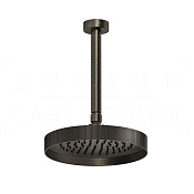Gessi Inverso Верхний душ d21,8 см, потолочный кронштейн, 1 вид струи, цвет: aged bronze 63552#187