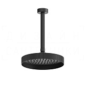 Gessi Inverso Верхний душ d21,8 см, потолочный кронштейн, 1 вид струи, цвет: matte black 63552#299