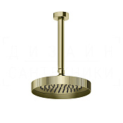 Gessi Inverso Верхний душ d21,8 см, потолочный кронштейн, 1 вид струи, цвет: brass PVD 63552#710