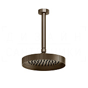 Gessi Inverso Верхний душ d21,8 см, потолочный кронш., 1 вид струи, цвет: coffee bronze brushed PVD 63552#761