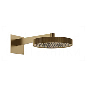 Gessi Inverso Верхний душ d30 см, настенный кронштейн, 1 вид струи, цвет: warm bronze brushed PVD 63568#726