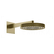 Gessi Inverso Верхний душ d30 см, настенный кронштейн, 1 вид струи, цвет: brushed brass PVD 63568#727