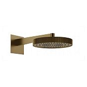 Gessi Inverso Верхний душ d30 см, настенный кронштейн, 1 вид струи, цвет: deep bronze brushed PVD 63568#791