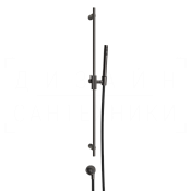 Gessi Ingranaggio Душевой гарнитур: ручной душ, штанга, держ., шланг 150 см, цвет: black metal PVD 63582#707