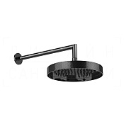 Gessi Inverso Diamantato Верхний душ d25 см, настенный кронштейн, 1 вид струи, цвет: black metal PVD 63645#706