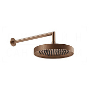 Gessi Inverso Diamantato Верхний душ d25 см, настенный кронш., 1 вид струи, цвет: copper brushed PVD 63645#708