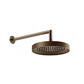 Gessi Inverso Diamantato Верхний душ d25 см, настен. кронштейн, 1 вид струи, цвет: coffee bronze PVD 63645#761