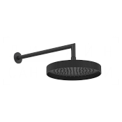 Gessi Inverso Rigato Верхний душ d25 см, настенный кронштейн, 1 вид струи, цвет: matte black 63745#299