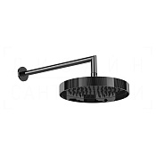 Gessi Inverso Rigato Верхний душ d25 см, настенный кронштейн, 1 вид струи, цвет: black metal PVD 63745#706
