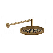 Gessi Inverso Rigato Верхний душ d25 см, настен. кронш., 1 вид струи, цвет: warm bronze brushed PVD 63745#726