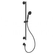 Gessi Venti20 Душевой гарнитур: ручной душ, штанга, держатель, шланг 150 см, цвет: matte black 65141#299