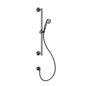 Gessi Venti20 Душевой гарнитур: ручной душ, штанга, держатель, шланг 150 см, цвет: black metal PVD 65141#706