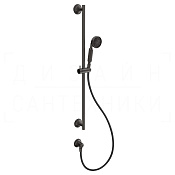 Gessi Venti20 Душевой гарнитур: руч. душ, штанга, держ., шланг 150 см, цвет: black metal brushed PVD 65141#707