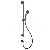 Gessi Venti20 Душевой гарнитур: ручной душ, штанга, держатель, шланг 150 см, цвет: antique brass 65141#713