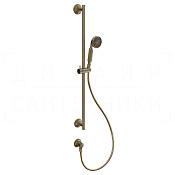 Gessi Venti20 Душевой гарнитур: руч. душ, штанга, держ., шланг 150 см, цвет: deep bronze brushed PVD 65141#791