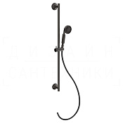 Gessi Venti20 Душевой гарнитур: руч. душ, штанга, держ., шланг 150 см, цвет: black metal brushed PVD 65143#707
