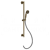 Gessi Venti20 Душевой гарнитур: ручной душ, штанга, держатель, шланг 150 см, цвет: antique brass 65143#713