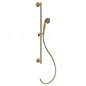 Gessi Venti20 Душевой гарнитур: руч. душ, штанга, держ., шланг 150 см, цвет: warm bronze brushed PVD 65143#726