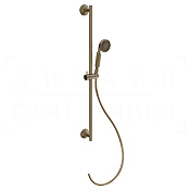 Gessi Venti20 Душевой гарнитур: руч. душ, штанга, держ., шланг 150 см, цвет: deep bronze brushed PVD 65143#791