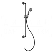 Gessi Venti20 Душевой гарнитур: ручной душ, штанга, держатель, шланг 150 см, цвет: black metal PVD 65144#706