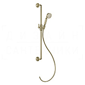 Gessi Venti20 Душевой гарнитур: ручной душ, штанга, держатель, шланг 150 см, цвет: brushed brass PVD 65144#727