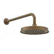 Gessi Venti20 Верхний душ d22,9 см, настенный кронштейн, 1 вид струи, цвет: antique brass 65148#713