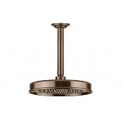 Gessi Venti20 Верхний душ d22,9 см, потолочный кронштейн, 1 вид струи, цвет: copper brushed PVD 65152#708