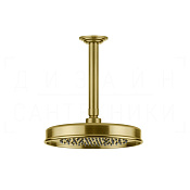 Gessi Venti20 Верхний душ d22,9 см, потолочный кронштейн, 1 вид струи, цвет: gold brushed 65152#716