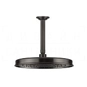 Gessi Venti20 Верхний душ d32,8 см, потолочный кронштейн, 1 вид струи, цвет: black metal brushed PVD 65153#707