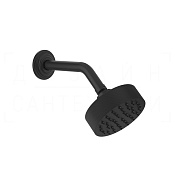 Gessi Venti20 Верхний душ d11,8 см, настенный кронштейн, 1 вид струи, цвет: matte black 65156#299