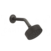 Gessi Venti20 Верхний душ d11,8 см, настенный кронштейн, 1 вид струи, цвет: black metal brushed PVD 65156#707