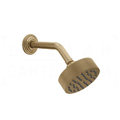 Gessi Venti20 Верхний душ d11,8 см, настенный кронштейн, 1 вид струи, цвет: warm bronze brushed PVD 65156#726