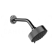 Gessi Venti20 Верхний душ d12,9 см, настенный кронштейн, 3 вида струи, цвет: black metal PVD 65158#706