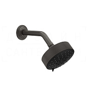 Gessi Venti20 Верхний душ d12,9 см, настенный кронштейн, 3 вида струи, цвет: black metal brushed PVD 65158#707