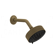 Gessi Venti20 Верхний душ d12,9 см, настенный кронштейн, 3 вида струи, цвет: antique brass 65158#713