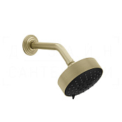 Gessi Venti20 Верхний душ d12,9 см, настенный кронштейн, 3 вида струи, цвет: brushed brass PVD 65158#727