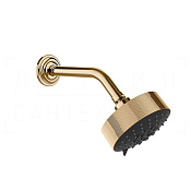 Gessi Venti20 Верхний душ d12,9 см, настенный кронштейн, 3 вида струи, цвет: warm bronze PVD 65158#735