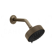 Gessi Venti20 Верхний душ d12,9 см, настен. кронштейн, 3 вида струи, цвет: coffee bronze brushed PVD 65158#761