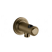 Gessi Venti20 Шланговое подключение с держателем для душа, цвет: deep bronze brushed PVD 65161#791