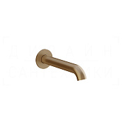 Gessi Origini Излив настенный для ванны 19,2 см, фиксированный, цвет: deep bronze brushed PVD 66103#791