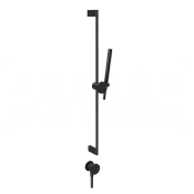 Gessi Origini Душевой гарнитур: ручной душ, штанга, держатель, шланг 150 см, цвет: matte black 66142#299