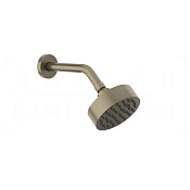 Gessi Origini Верхний душ d11,8 см, настенный кронштейн, 1 вид струи, цвет: finox brushed nickel 66156#149