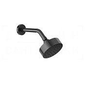 Gessi Origini Верхний душ d11,8 см, настенный кронштейн, 1 вид струи, цвет: black metal PVD 66156#706