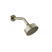 Gessi Origini Верхний душ d11,8 см, настенный кронштейн, 1 вид струи, цвет: nickel PVD 66156#720