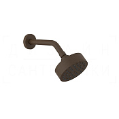Gessi Origini Верхний душ d11,8 см, настенный кронштейн, 1 вид струи, цвет: dark bronze 66156#845