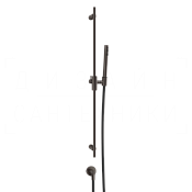 Gessi Habito Душевой гарнитур: руч. душ, штанга, держ., шланг 150 см, цвет: black metal brushed PVD 70042#707