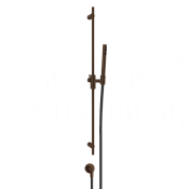 Gessi Habito Душевой гарнитур: ручной душ, штанга, держатель, шланг 150 см, цвет: dark bronze 70042#845